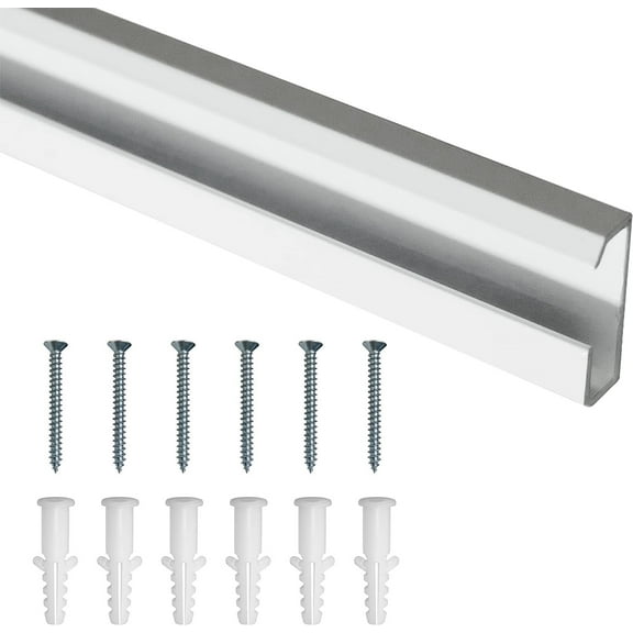 Picture Hang Solutions - 154-lb Capacity Wall Track - 79-Inch Picture Rail - Gallery Hanging Systems