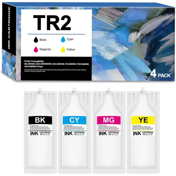 TR2 Ink Cartridge 500ml Replacement for Compatible with SG-300 SG-540 SG2 SG3 VG-540 VG-640 Printers