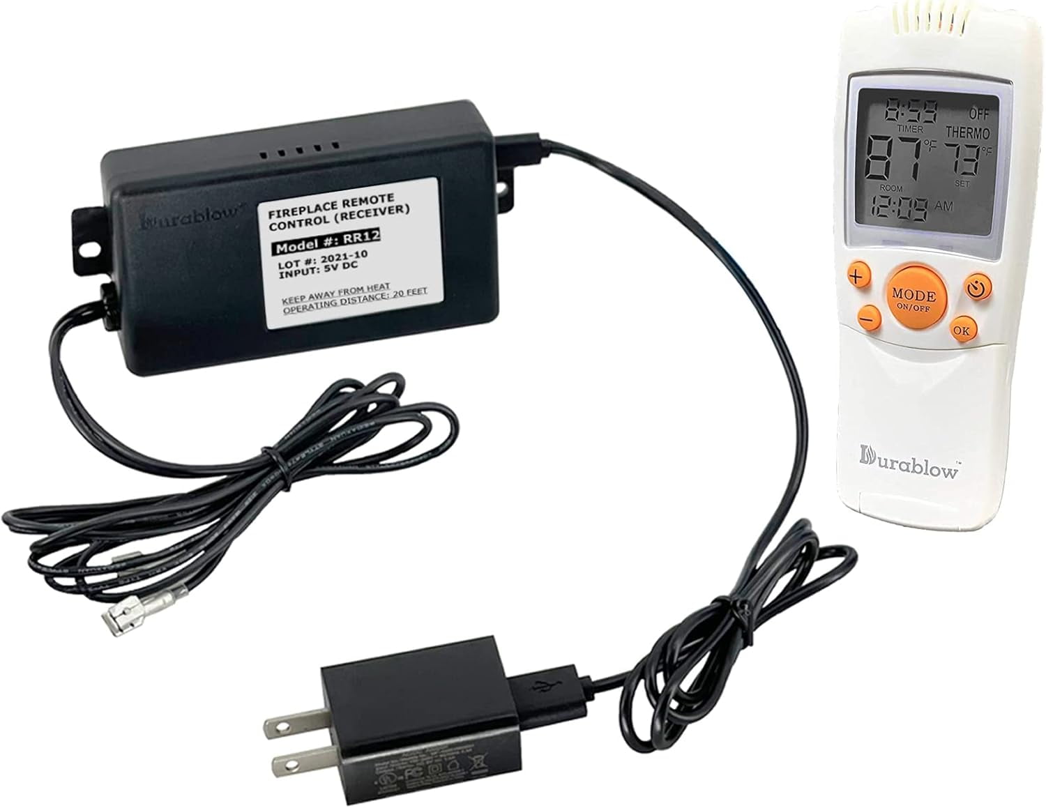 TR2003 Gas Fire Fireplace On/Off Remote Control Kit + Thermostat ...