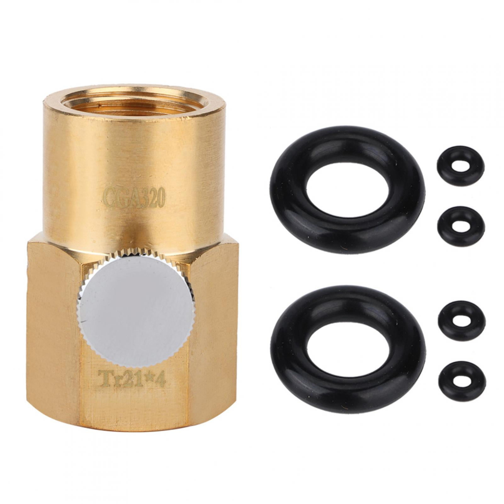 TR214 to CGA320 Brass Soda Bottle Adapter CO2 Fill Valve Connector Fittings Filling Accessory