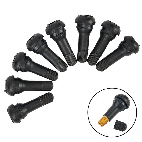 TR413 Snap-In Rubber Valve Stem Set 10pcs for Tubeless tire Replacement on Standard Tubeless Wheel Assemblies