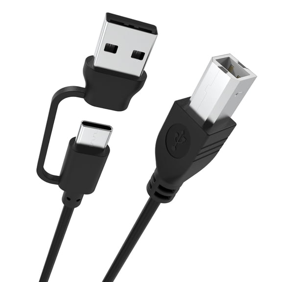 TR4720 Printer Cable USB C/A for Canon PIXMA IX6820 TS7720 TS6520 G3270 G620 TR8620a TS702a TR7120 MG3620 Printer, for MG2525 MG6821 MG2522 MG7120 MG5620 for HP Canon Dell Epson Laptop Computer