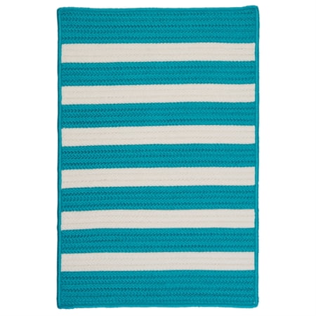 TR49R132X168S Stripe It - Turquoise 11x14 Rug, 100% Polypropylene - Rectangle.