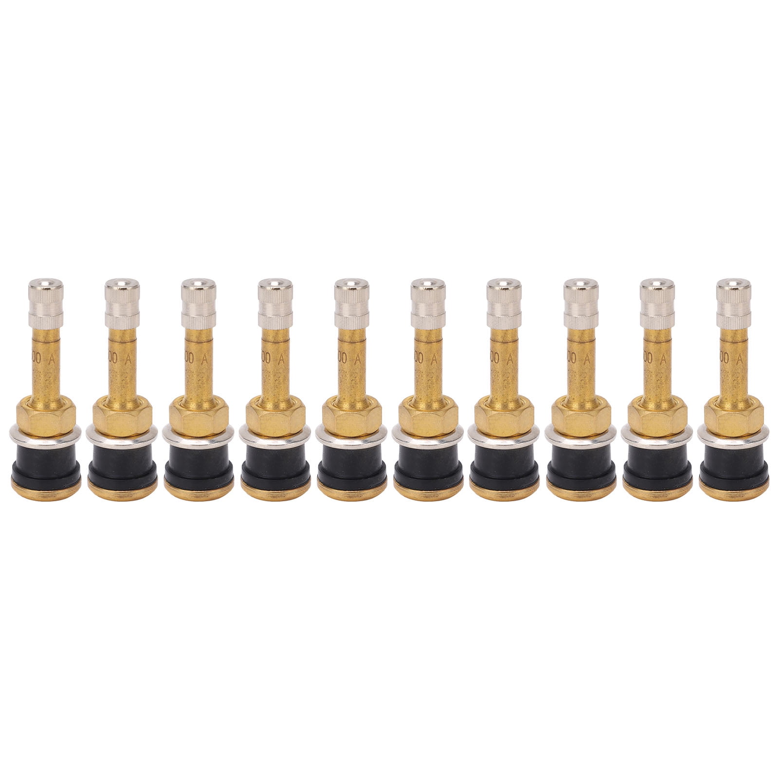 TR500 ClampIn Tubeless Truck Tire Valve Stem Brass Heavy Duty 10 Pcs