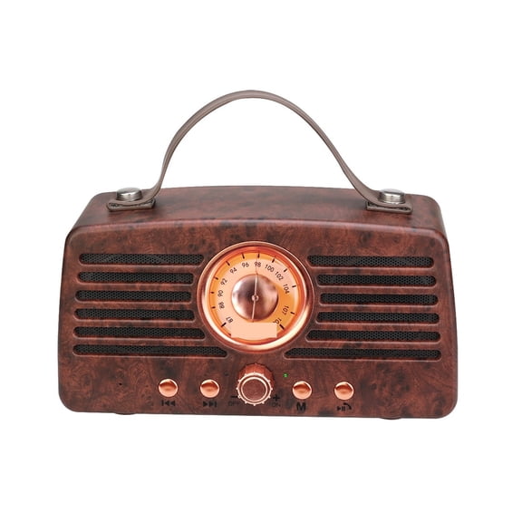 TR607 Classical Retro FM Radio Receiver Portable Decoration MP3 Radio stereo Bluetooth Speaker AUX USB Rechargeable
