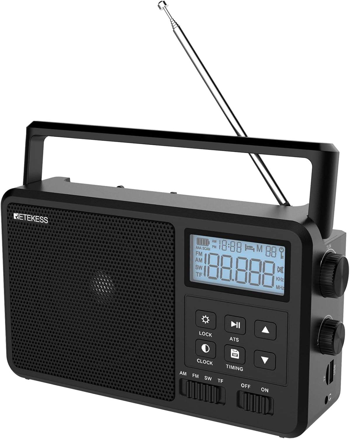 Para Rádio Digital Tr638 Fm Am Digital Retelless De Ondas