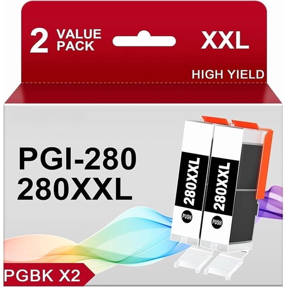 TR8622a Ink Cartridges PGI-280 CLI-281 280XXL 281XXL Compatible Ink Cartridge Replacement for Canon 280 281 Ink to use with PIXMA TR8622a TR8620a TR8622 TR8620 TR8600 TS9500 TS6300 Printer (5 Pack)