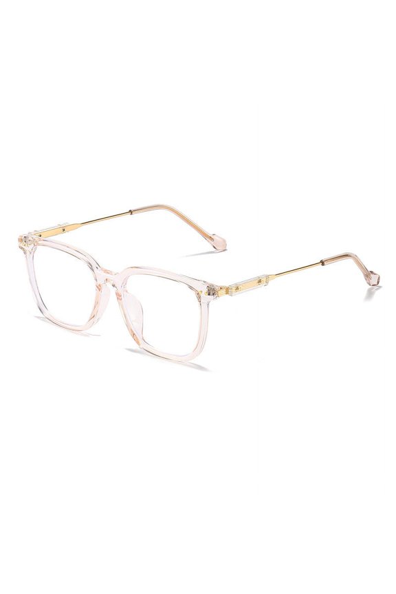 Adults Anti Blue Light Glasses Square Frame Flat Lens Eyewear Full Frame For Big Face Fresh Clear Lens Glasses For