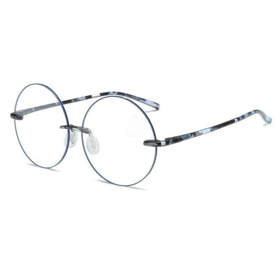 TR90 Ultra-light Anti-blue Light Blue Reading Glasses for Women Circle Round Fashion HD Tortoise Readers +3.00