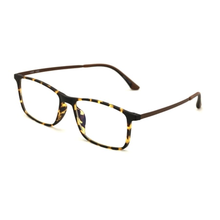 TR90 With Flexible Titanium B Temple Rectangle Reading Glasses - AR Anti-Reflective Coating - Reduce fatigue, strain, & dry eye from computer usage.