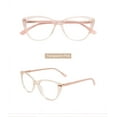 thumbnail image 1 of TR90 Women Cat Eye Glasses Frame Acetate Temples Transparent Pink Spectacle with Spring Hinge for Prescription Lenses (transparent pink), 1 of 7