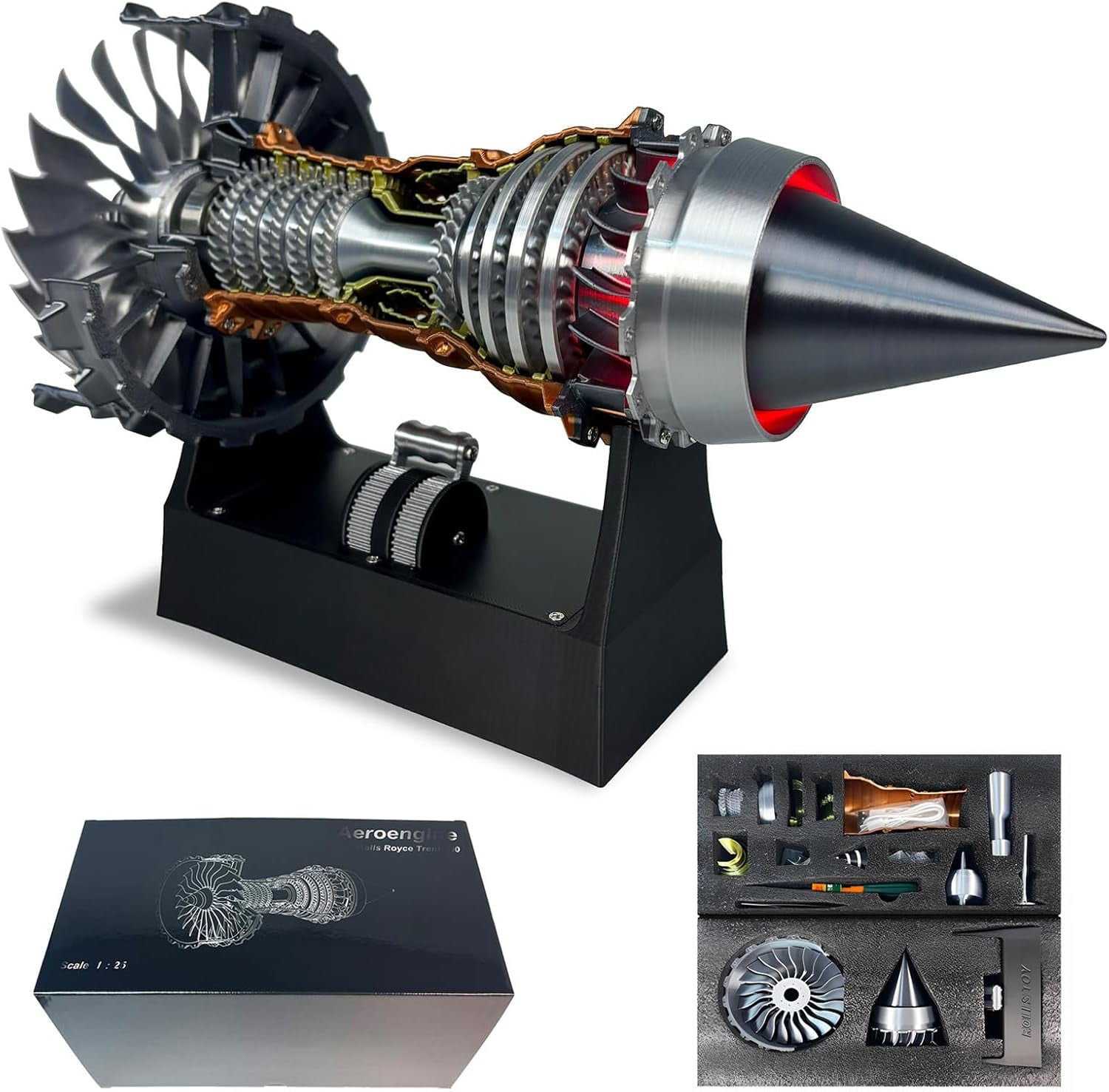 TR900 Turbofan Engine Simulation Model Kit, 1/25 Aircraft Turbojet ...