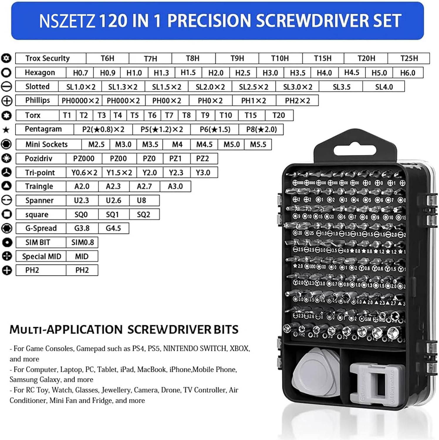 TRA-115-in-1 Precision Screwdriver Set, Mini Professional Magnetic ...