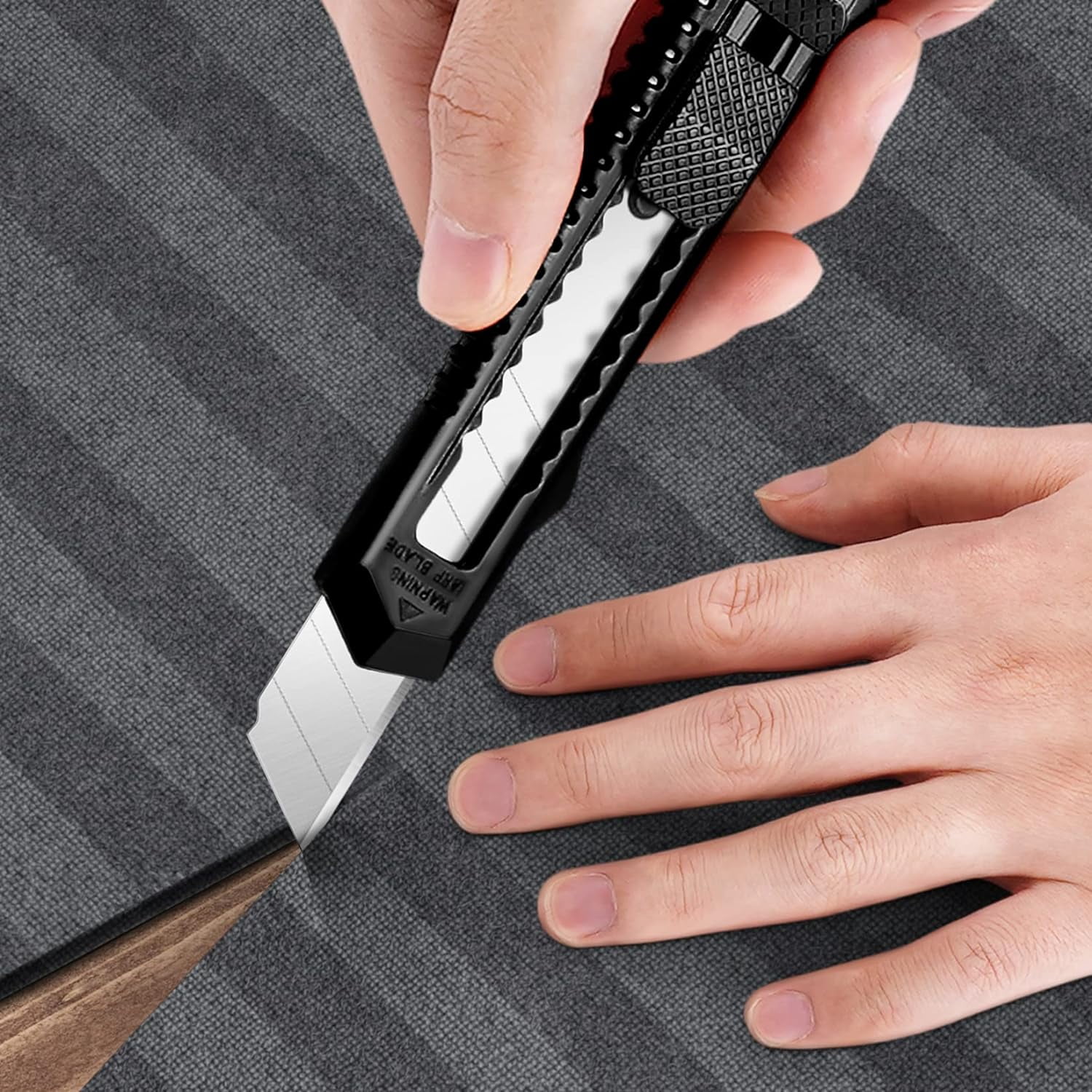 TRA-30 Pack Box Cutter Retractable, Box Cutters with 18mm Wide Utility ...