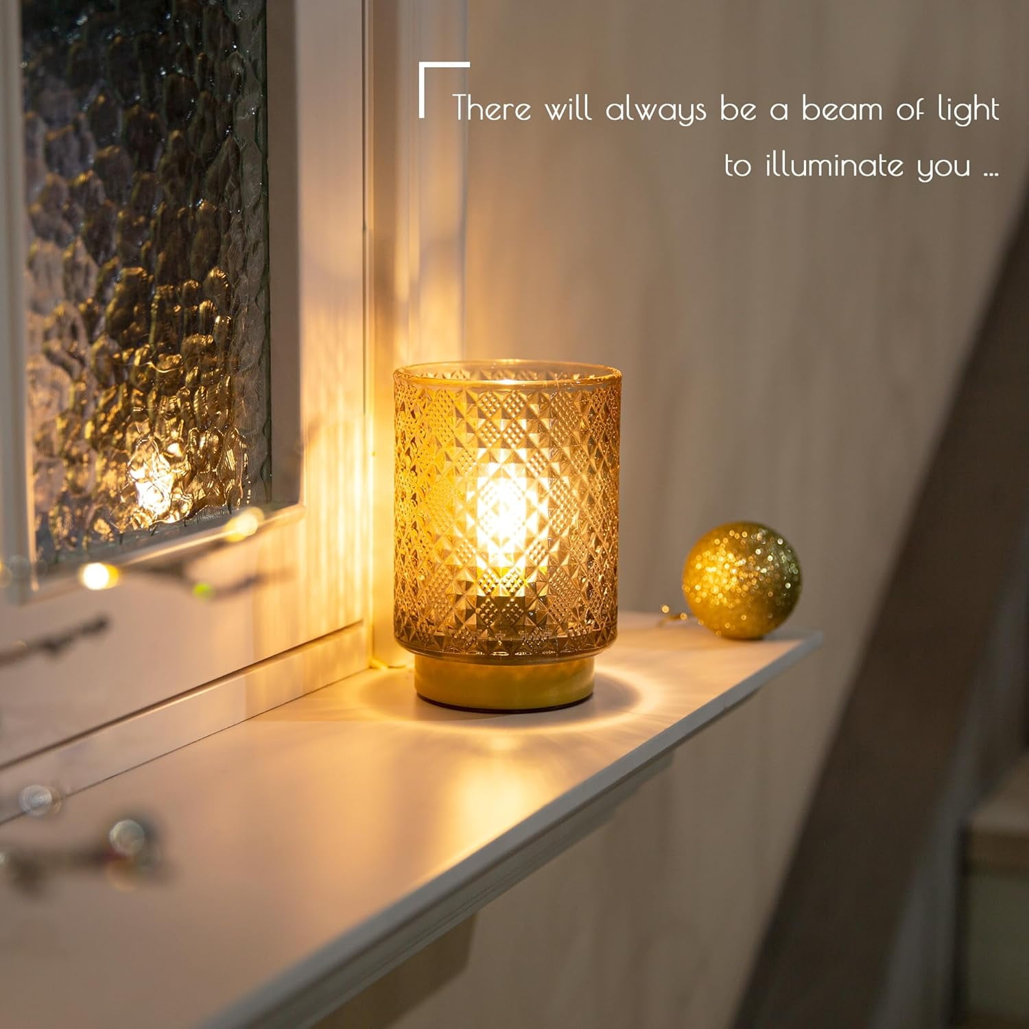 TRA-Battery Operated Lamp with Timer, Small Table Lamp with LED Bulb ...