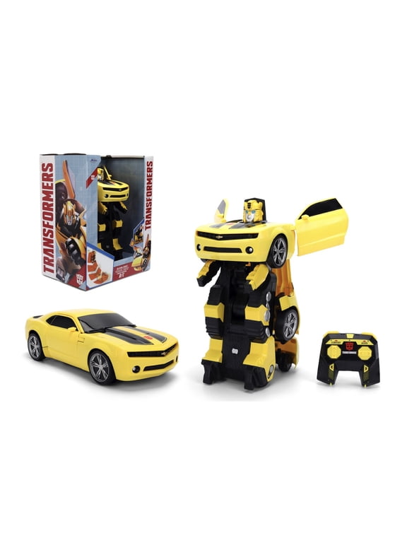 Bumblebee Converting RC by Jada Toys Auto Transformation Robot with Electronic Sounds, 11", Radio Control Cars