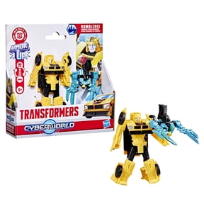 Transformers Toys CYBERWORLD Armored Cyber Changers Bumblebee Action Figure, 6+