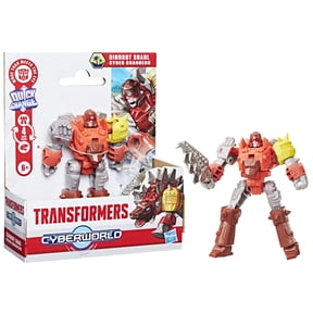 Transformers Toys CYBERWORLD Cyber Changers Dinobot Snarl Action Figure, 6+