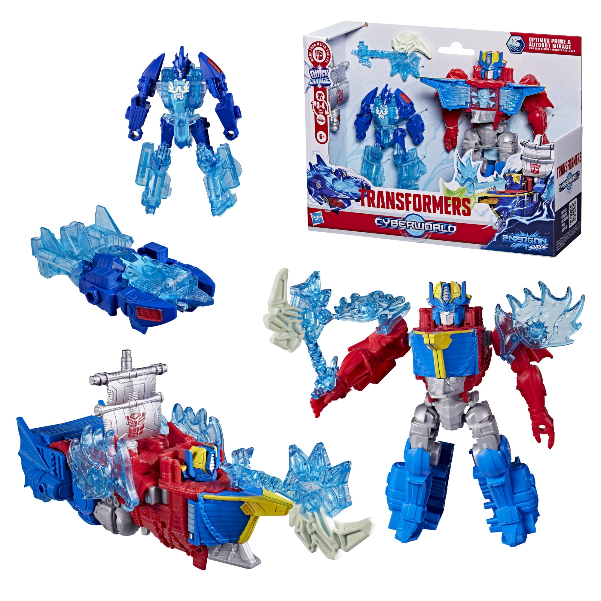 Transformers Toys CYBERWORLD Optimus Prime & Autobot Mirage High