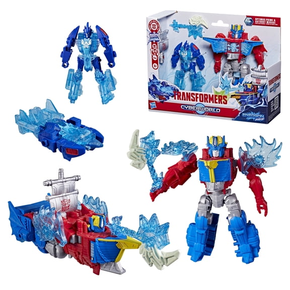 Transformers Toys CYBERWORLD Optimus Prime & Autobot Mirage High Seas Heroes Figures