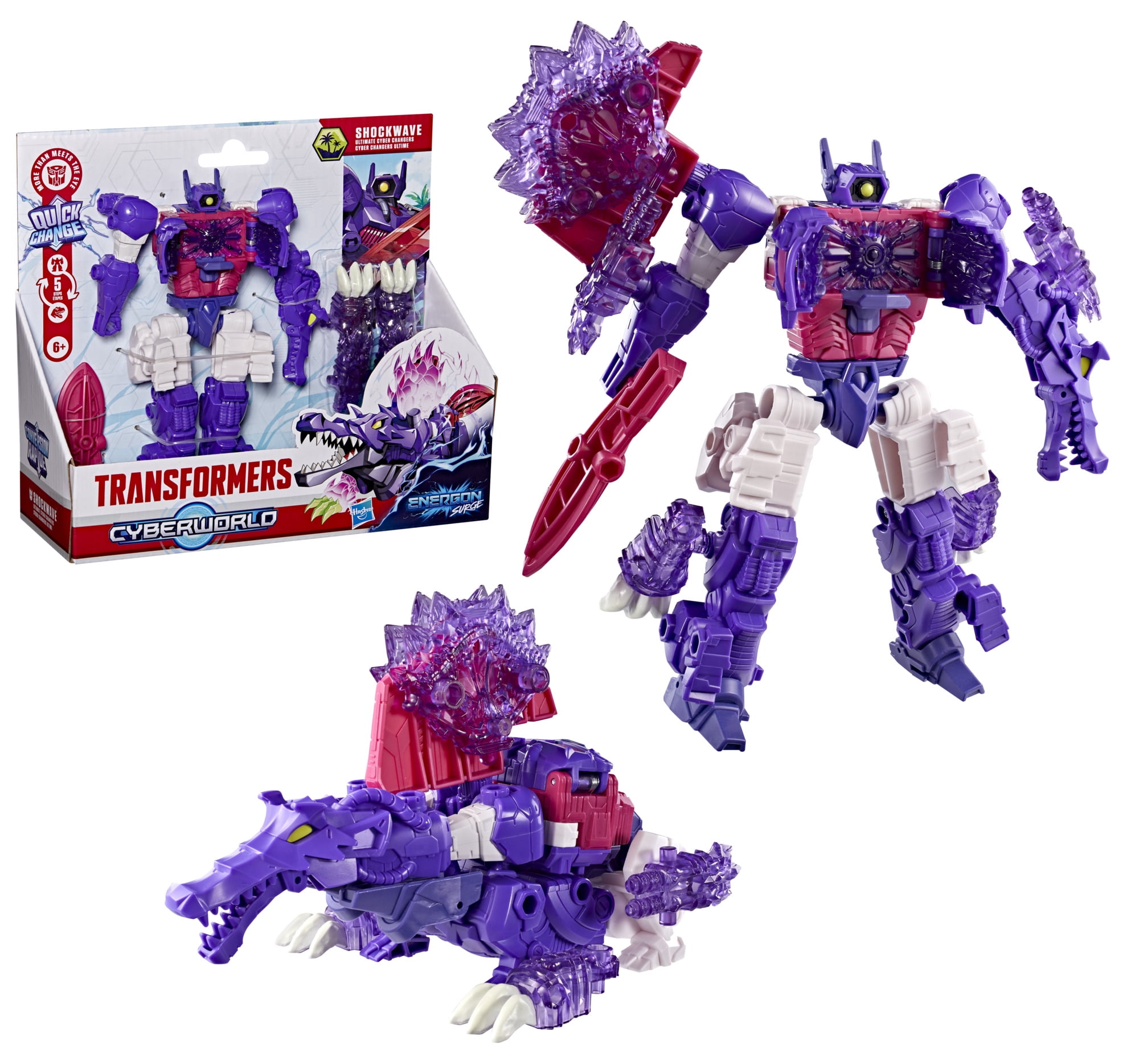 Transformers Toys CYBERWORLD Shockwave Ultimate Cyber Changers 6.5-inch Action Figure, 6+