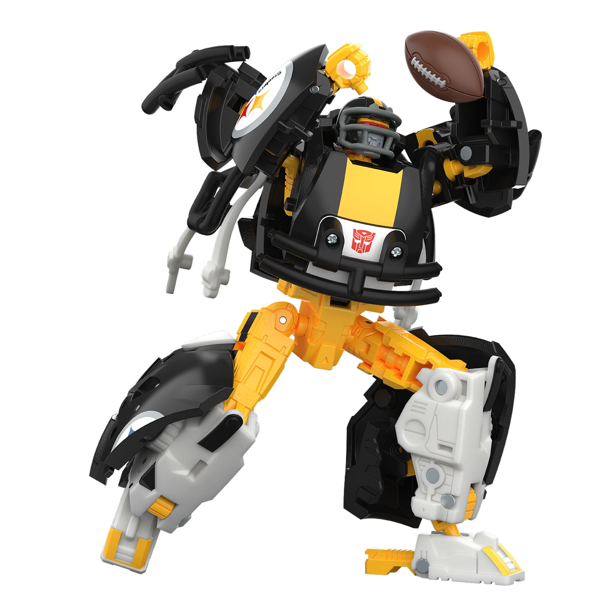 Transformers Toys NFL Pittsburgh Steelers Steelsmash 5.5" Action Figure, 8+