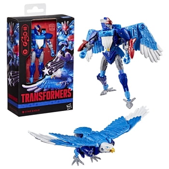 Transformers Toys Deluxe Class Star Eagle Action Figure, 4.5-inch, Fun Summer Toys for Kids & Families, 8+