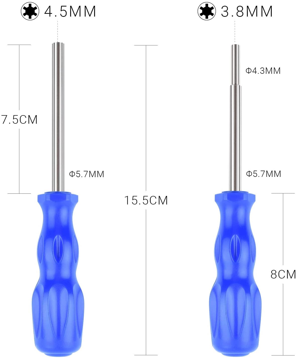 TRA-Gamebit Screwdriver Set, Security Screwdriver Bit Set 3.8mm and 4 ...