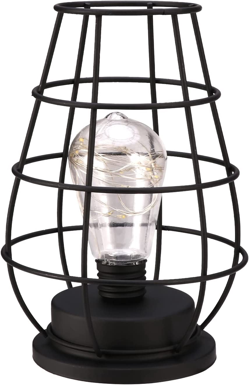 Picture Idea: Tra Iron Night Light Vintage Table Lamp Black Retro Industrial