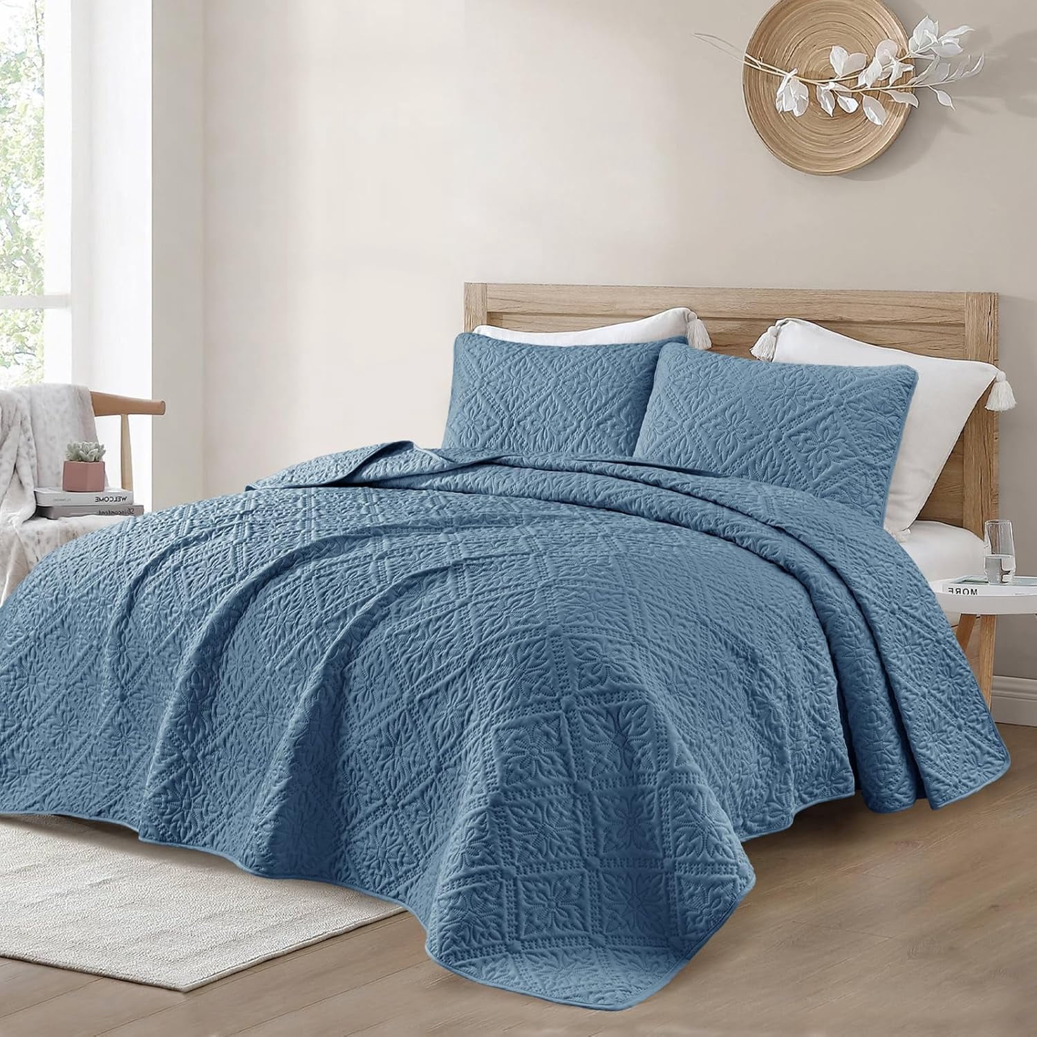 TRA-King Quilt Bedding Set, Lightweight Soft Bedspreads Coverlets with