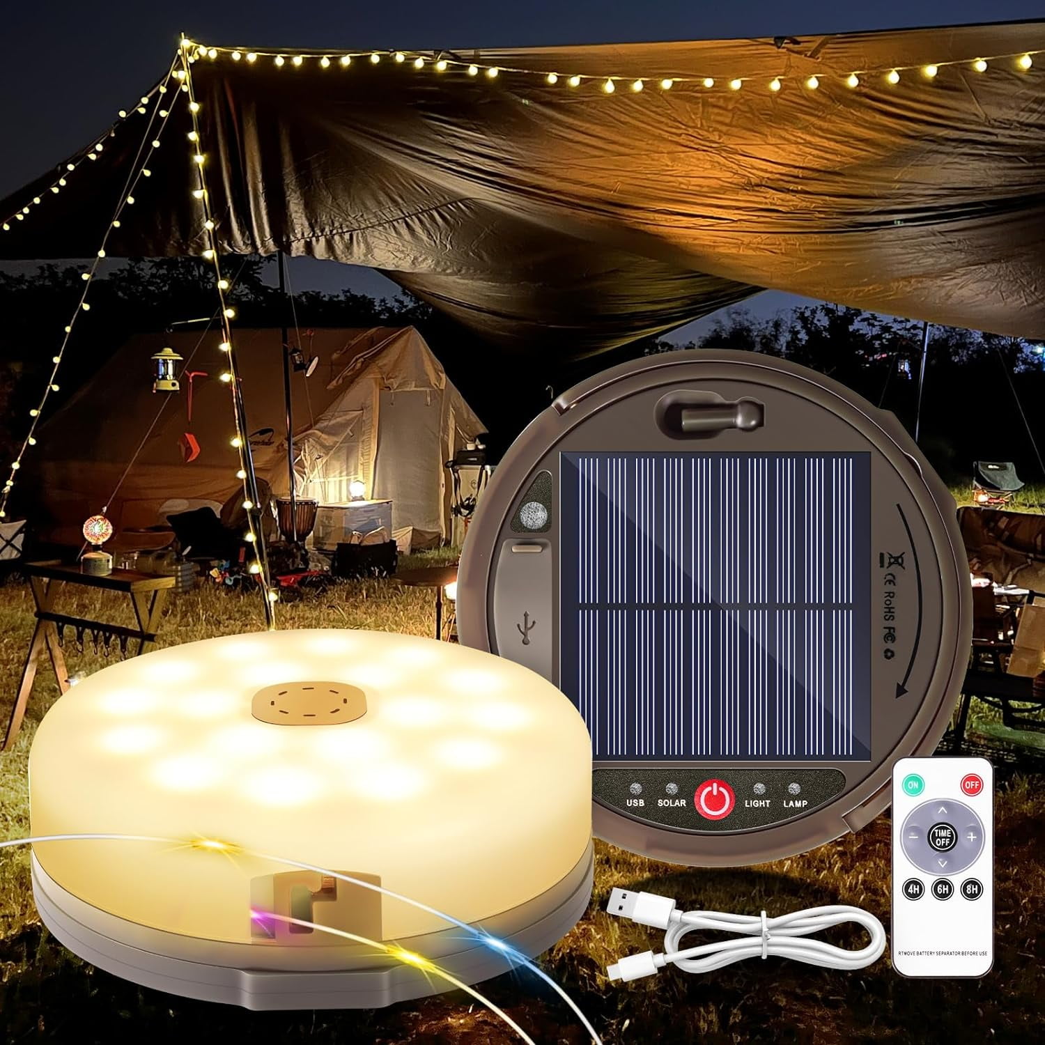 TRA-Outdoor Waterproof Portable Stowable String Light, 4 in 1 ...