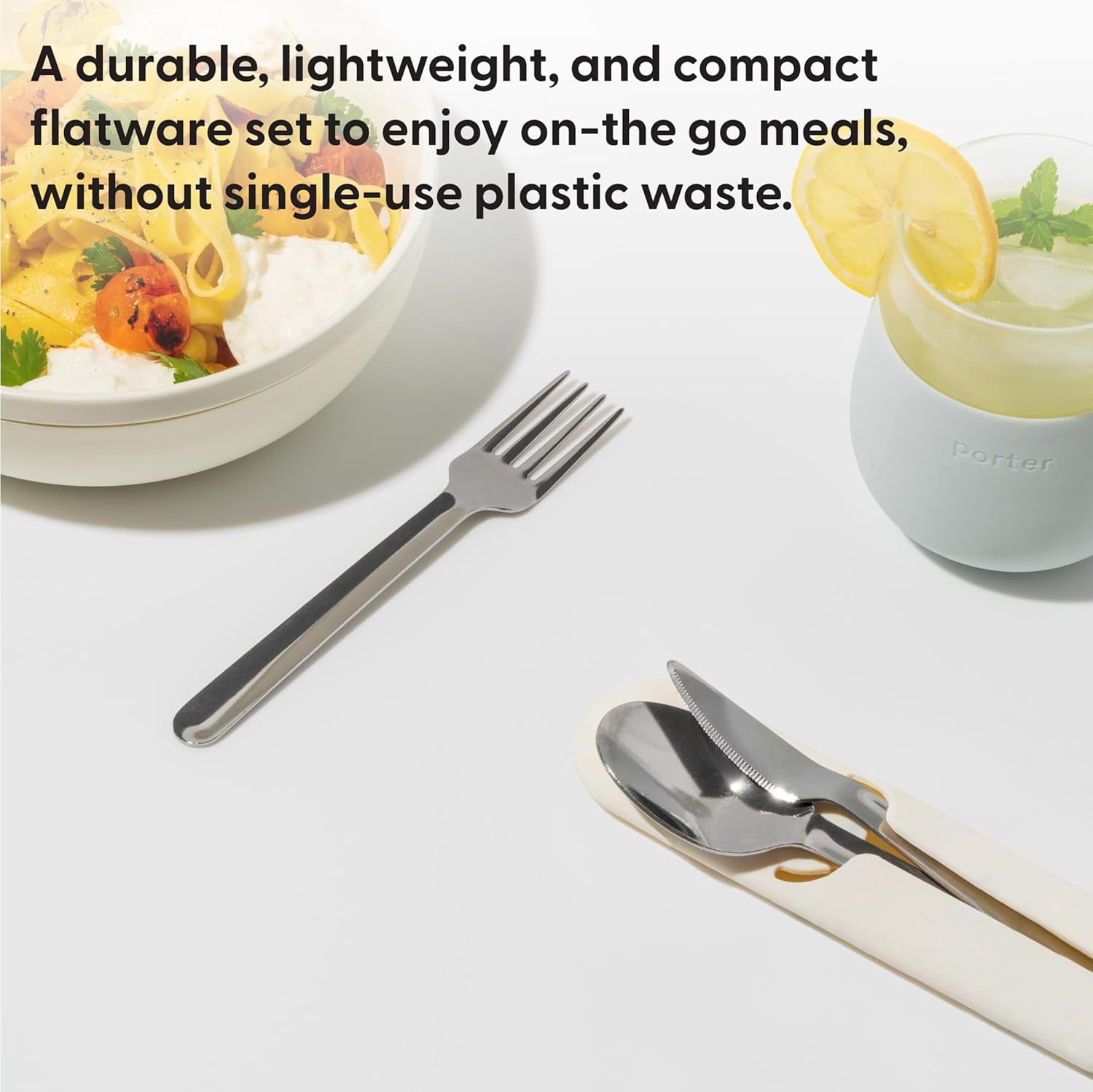 TRA-Porter Stainless Steel Utensils with Silicone Carrying Case ...