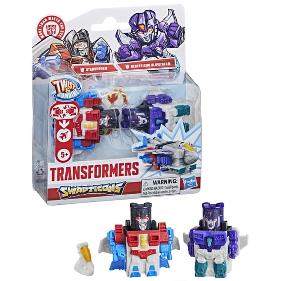 Transformers Toys Swapticons Starscream and Decepticon Slipstream Action Figures, 5 and up