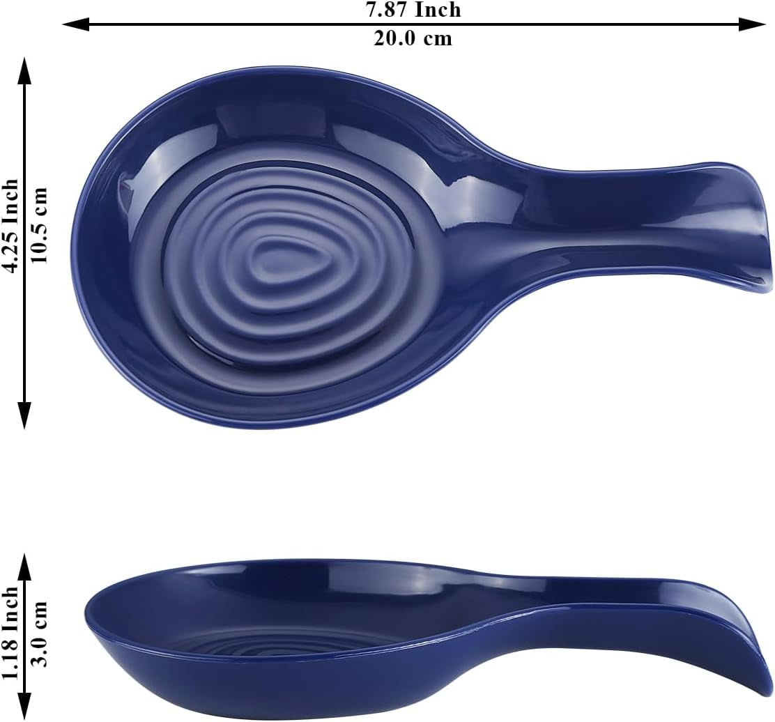 TRA-Spoon Rest 2 Pack, Plastic Spoon Holder For Kitchen Counter ...
