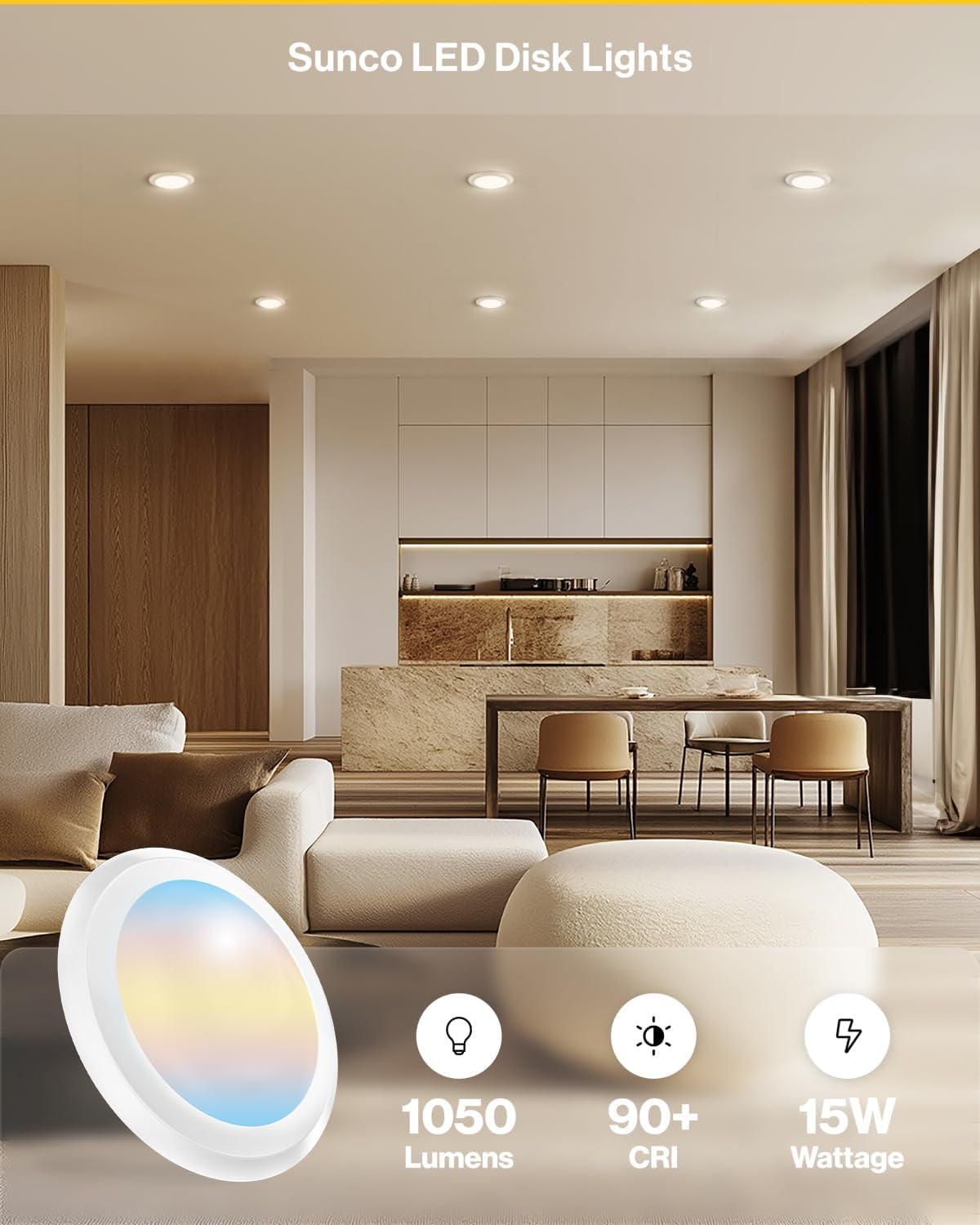 TRA-Sunco LED Disc Lights Ceiling 6 Inch, Flush Mount Disk Light ...