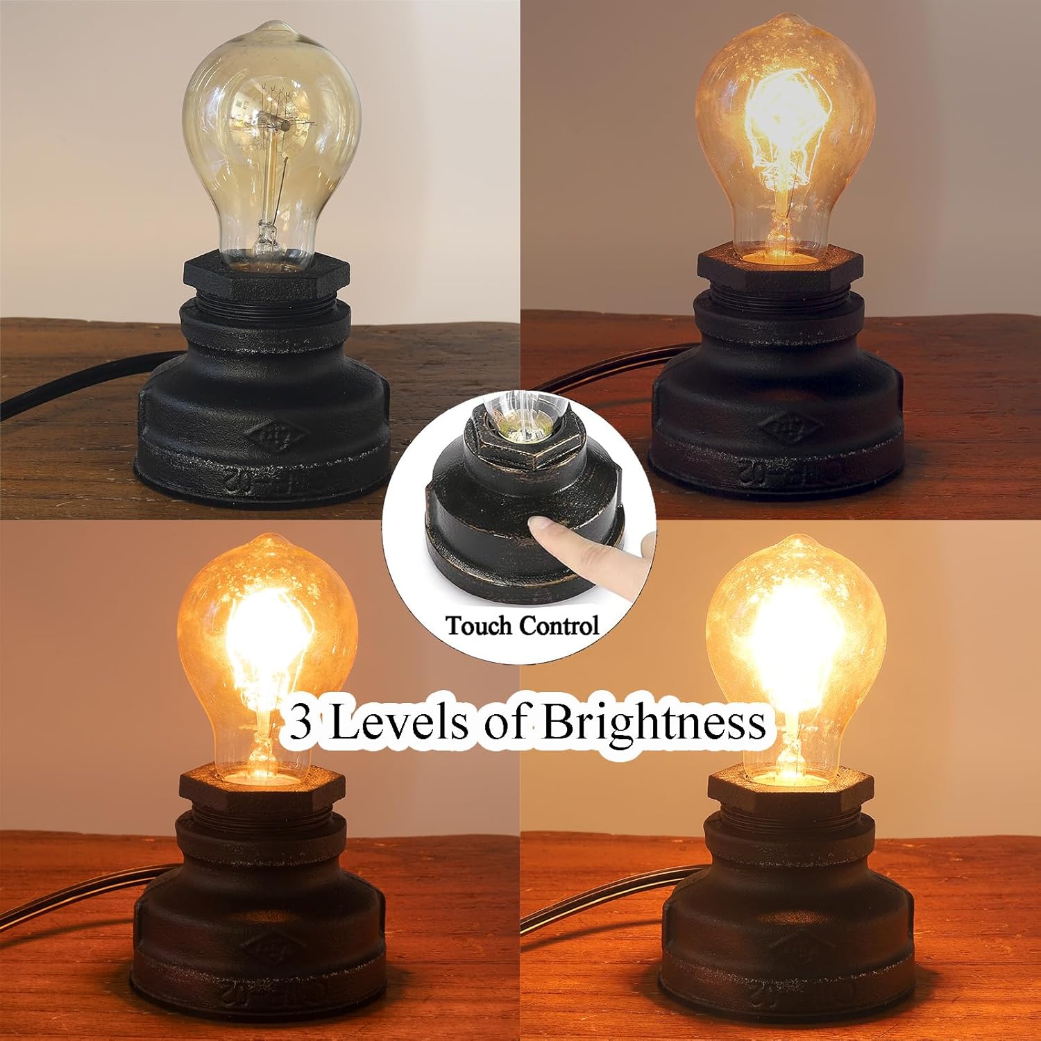 TRA-Touch Control Table Lamp Vintage Desklamp Small Industrial Touch ...