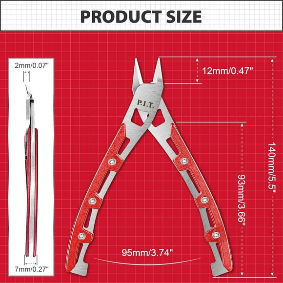 TRA-Wire Cutters,5.5'' Stainless Steel Flush Cutters,Side Cutters,Wire Snips,Flush Cut Pliers, Small Wire Cutters for Zip Tie,Jewelry Making,Plastic,Floral,Electrical,Craft,Artificial,Soft Copper