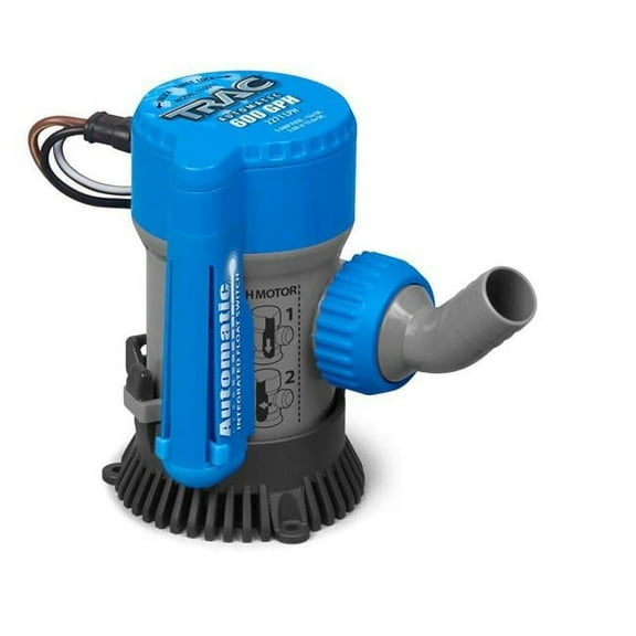 TRAC Outdoors 0.75 in. Outlet Automatic Bilge Pump - 600 GPH