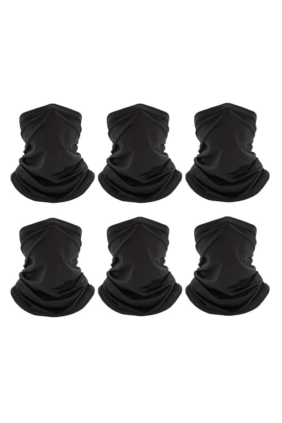 6 Pack Neck Gaiter Bandana Face Mask Cooling Gator Mask Face Cover Neck Scarf Balaclavas