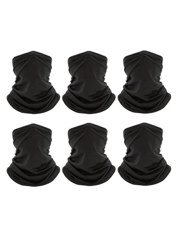 6 Pack Neck Gaiter Bandana Face Mask Cooling Gator Mask Face Cover Neck Scarf Balaclavas