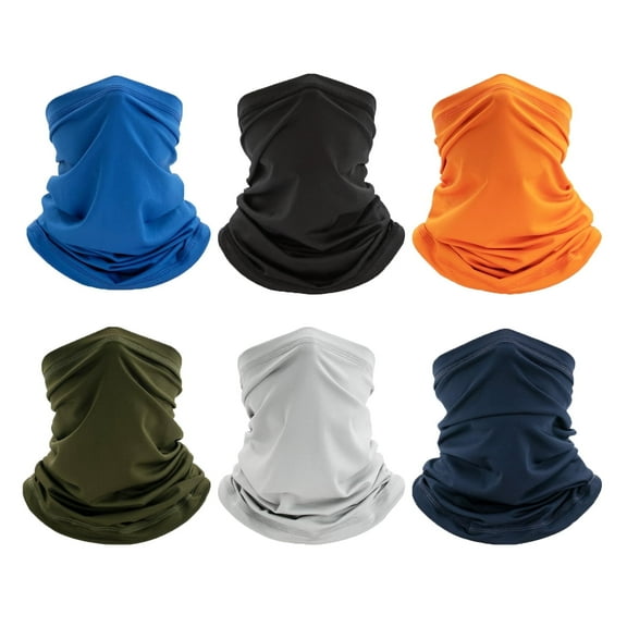 Trace Kasa 6 Pack Neck Gaiter Bandana Face Mask Cooling Gator Mask Face Cover Neck Scarf Balaclavas