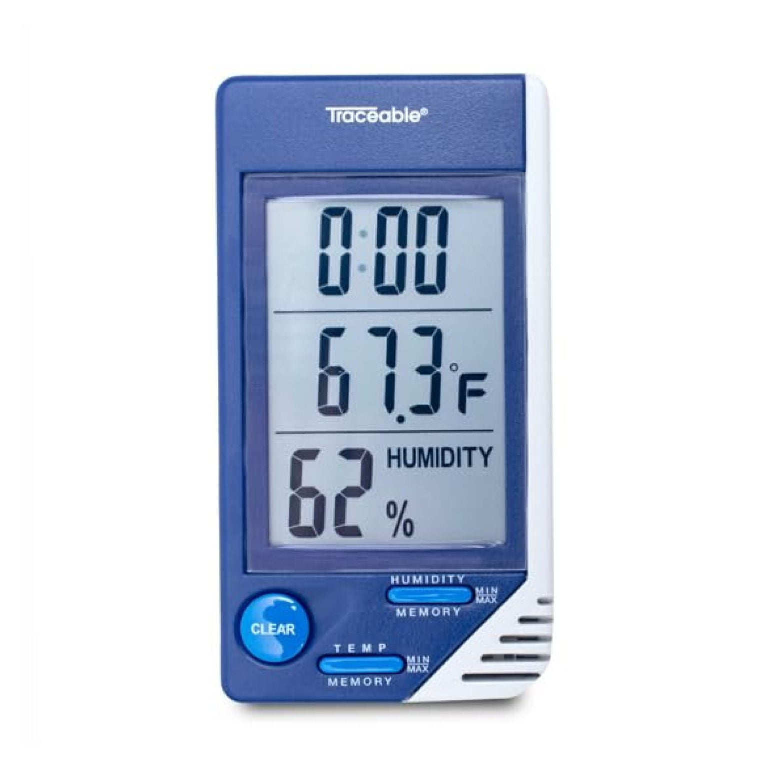 TRACEABLE - -90080-06 Traceable Thermometer with Clock, Humidity ...