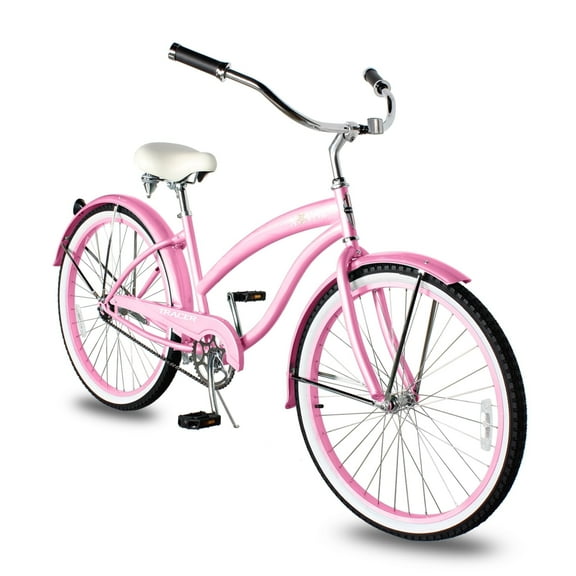 Tracer Nova 26'' Beach Cruiser Bike for Women,Pink,Single Speed,Coaster Brake,City Commute Ladies Bicycle,26 inch Wheel Size