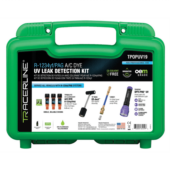 TRACERLINE TPOPUV19 R1234yf Air Conditioning Refrigerant Leak Detection Dye Kit