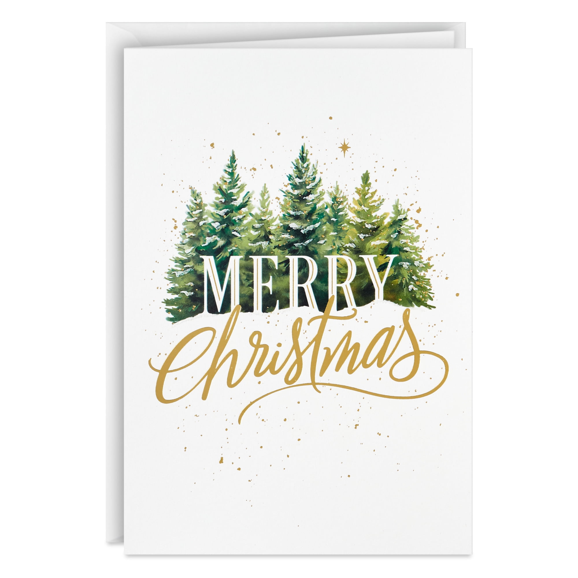 Hallmark Christmas Cards (Snowy Trees), Pack of 18
