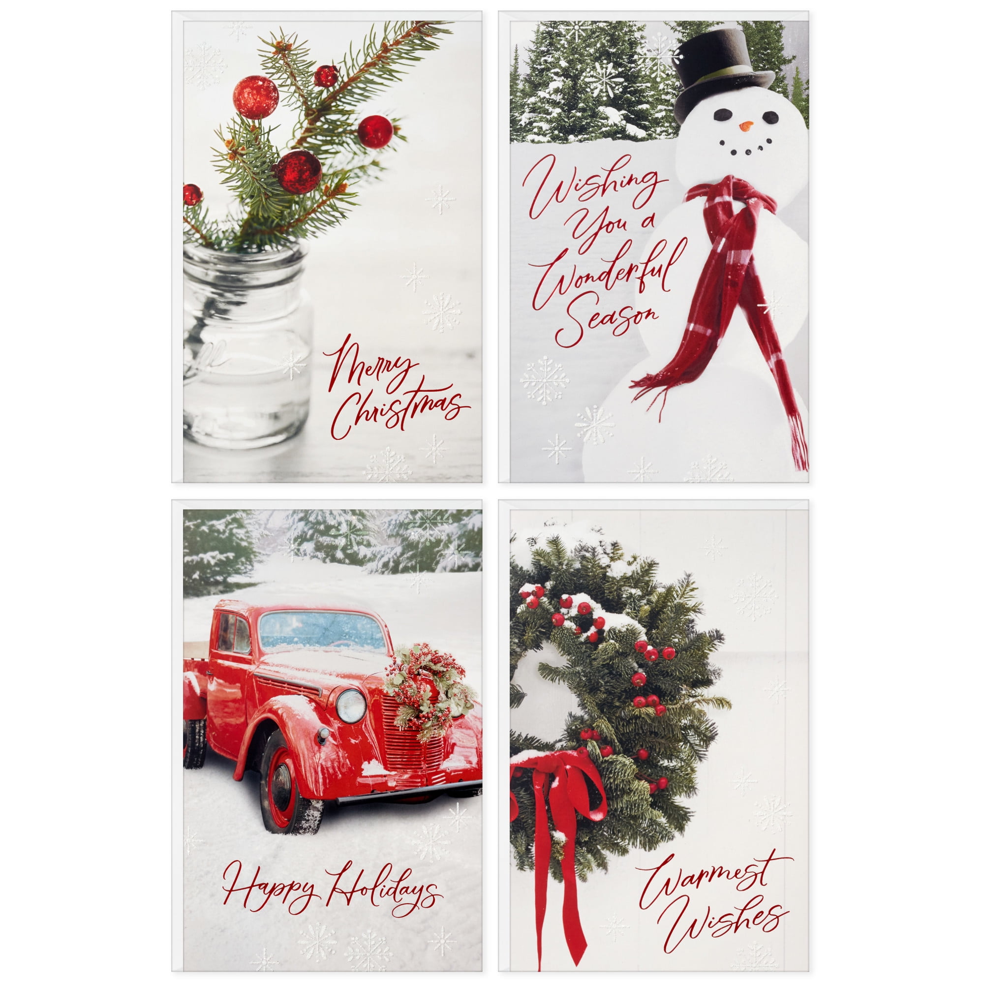 Hallmark Assorted Christmas Cards (Season of Comfort and Joy), Pack of 40