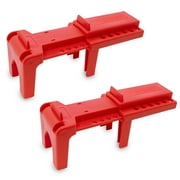 TRADESAFE Adjustable Ball Valve Lockout Device, Valve Lock for 1/2 to 4-1/4 Pipe Diameter, 2 Pack