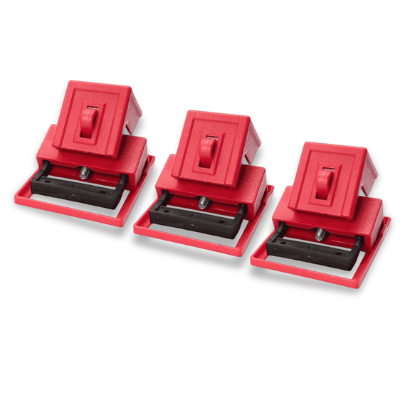 TRADESAFE Circuit Breaker Lockout Device, 480/600V Volt Clamp-On Breaker Lock, 3 Pack