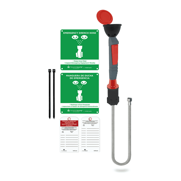 TRADESAFE Drench Hose Eye Wash Station, Emergency Eye Wash Station OSHA Approved, Single Spray Head