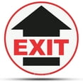 thumbnail image 1 of TRADESAFE Exit Sign with Up Arrow, Anti Slip Safety Sign, 17” Diameter Floor Sticker, 12 Mil Vinyl, 1 of 8